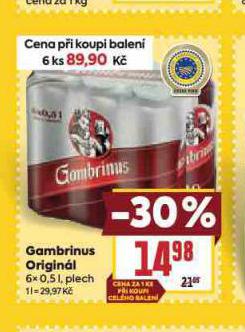 PIVO GAMBRINUS ORIGINL