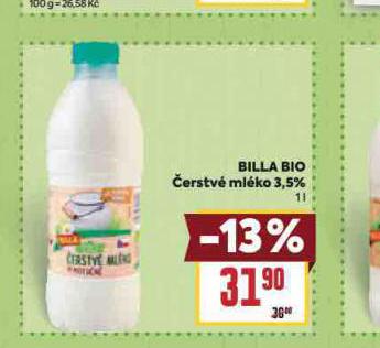 BILLA BIO ERSTV MLKO 3,5%