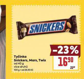 TYINKA SNICKERS, MARS, TWIX