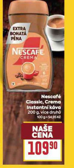 NESCAF CLASSIC, CREMA INSTANTN KVA