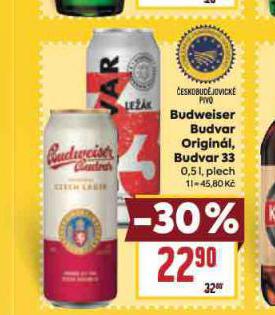 PIVO BUDWEISER BUDVAR ORIGINAL