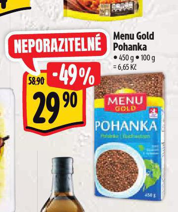 MENU GOLD POHANKA