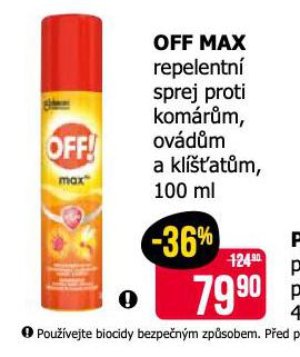 OFF! MAX REPELENT SPRAY