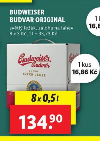 PIVO BUDWEISER BUDVAR ORIGINAL