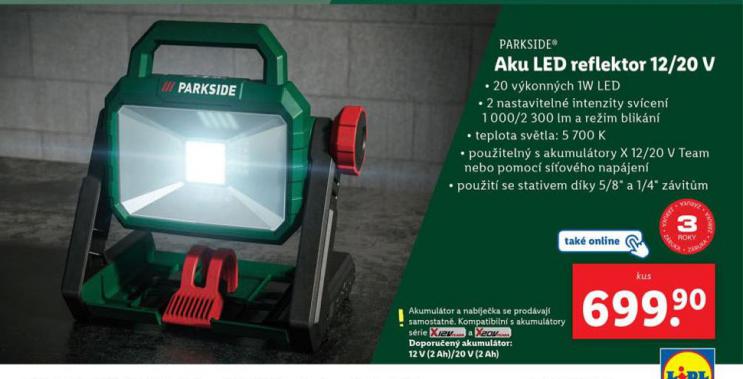 AKU LED REFLEKTOR 12/20 V