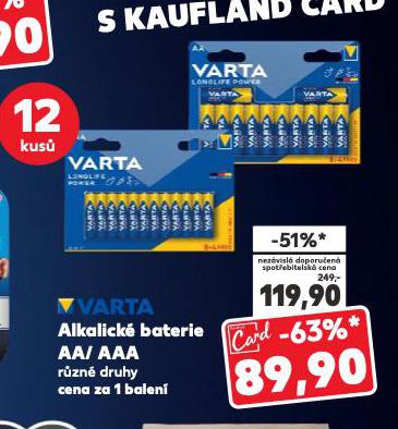 VARTA ALKALICK BATERIE