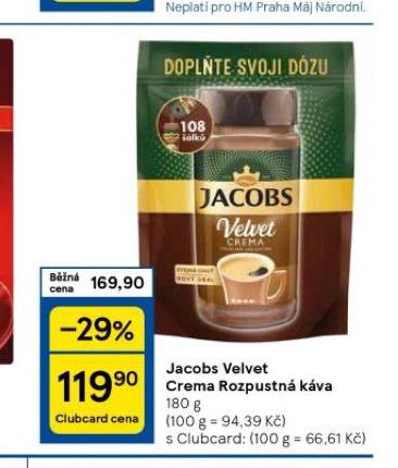 JACOBS VELVET CREMA ROZPUSTN KVA