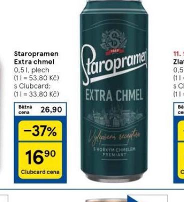 PIVO STAROPRAMEN EXTRA CHMEL