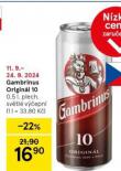 PIVO GAMBRINUS ORIGINL 10