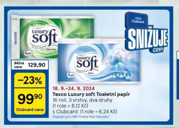 TESCO LUXURY SOFT TOALETN PAPR