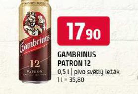 PIVO GAMBRINUS PATRON 12