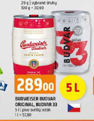 PIVO BUDWEISER BUDVAR ORIGINAL