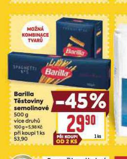 BARILLA TSTOVINY SEMOLINOV