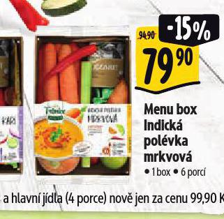 MENU BOX INDICK MRKVOV POLVKA