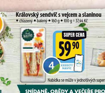 KRLOVSK SENDVI S VEJCEM A SLANINOU