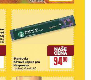 STARBUCKS KVOV KAPSLE PRO NESPRESSO