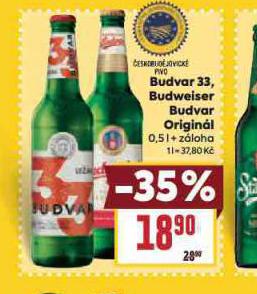 PIVO BUDWEISER BUDVAR ORIGINAL