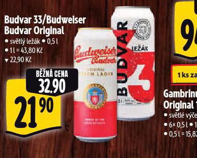 PIVO BUDWEISER BUDVAR