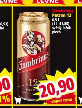 PIVO GAMBRINUS PATRON 12