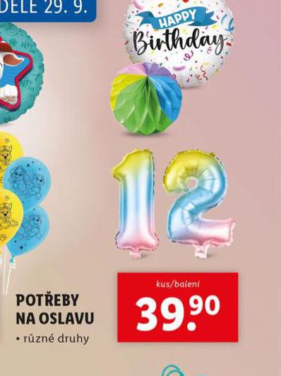 POTEBY PRO OSLAVU