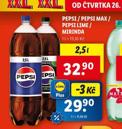 PEPSI / PEPSI MAX / PEPSI LIME / MIRINDA