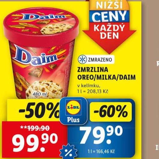 ZMRZLINA OREO / MILKA / DAIM