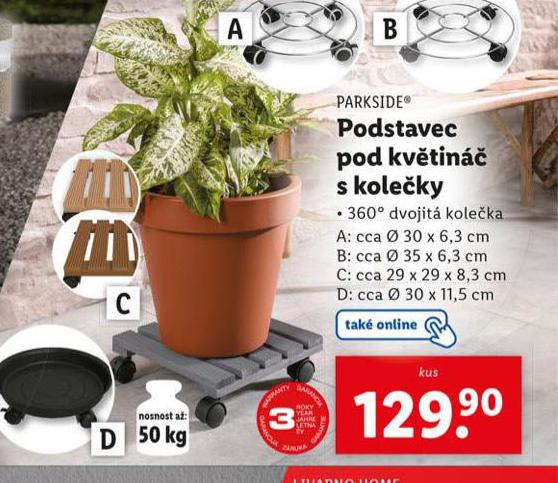 PODSTAVEC POD KVTIN S KOLEKY