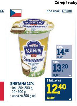 KUNN SMETANA NA VAEN 12%