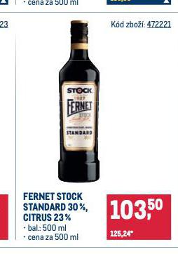 FERNET STOCK STANDARD