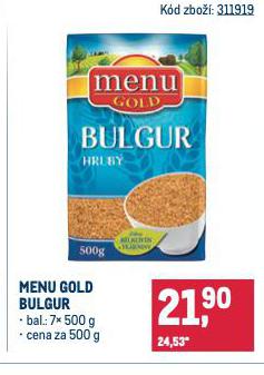 MENU GOLD BULGUR