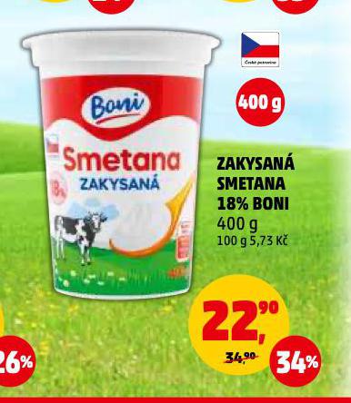 ZAKYSAN SMETANA 18% BONI