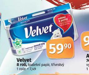 VELVET TOALETN PAPR