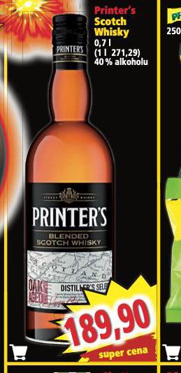 PRINTERS SCOTCH WHISKY