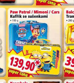 PAW PATROL / MIMONI / CARS KUFK SE SUENKAMI