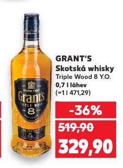 GRANT'S TRIPLE WOOD WHISKY