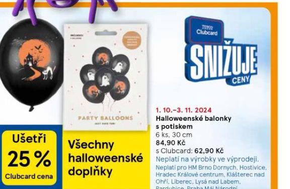 HALLOWEENSK BALONKY S POTISKEM