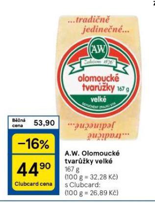 A.W. OLOMOUCK TVARَKY VELK