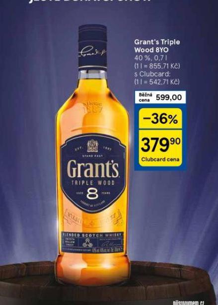 GRANTS TRIPLE WOOD 8YO