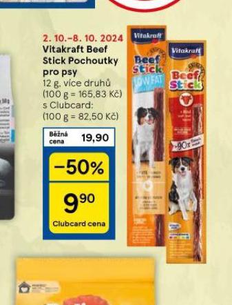 VITAKRAFT BEEF STICK POCHOUTKY PRO PSY