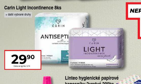 CARIN LIGHT INCONTINENCE