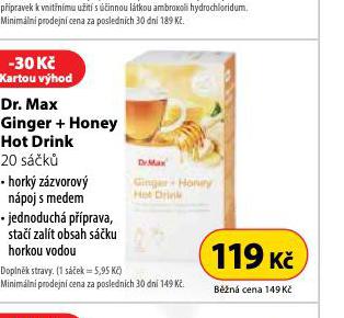 DR. MAX GINGER + HONEY HOT DRINK