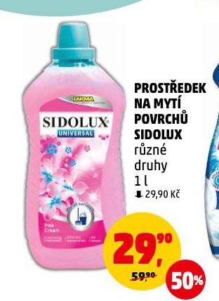 SIDOLUX PROSTEDEK NA MYT POVRCH