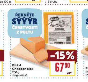 BILLA CHEDDAR BLOK