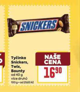 TYINKA SNICKERS, TWIX, BOUNTY