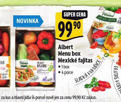 ALBERT MENU BOX MEXICK FAJITAS