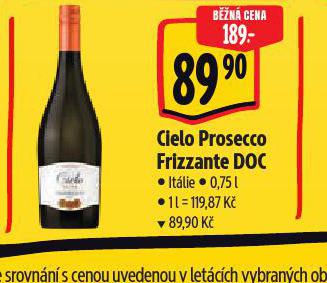 CIELO PROSECCO FRIZZANTE DOC