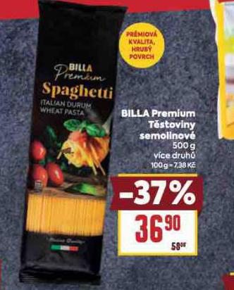 BILLA PREMIUM TSTOVINY SEMOLINOV