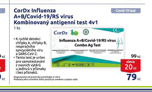 CORDX INLFUENZA KOMBINOVAN ANTIGEN TEST