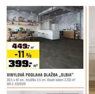 VINYLOV PODLAHA DLABA OLBIA