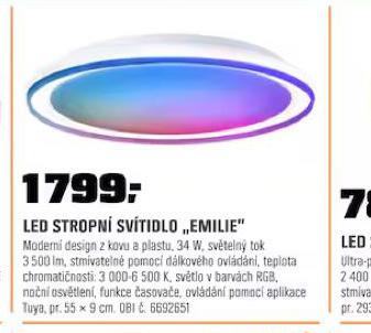 LED STROPN SVTIDLO EMILIE